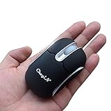 Ckeyin Wireless Bluetooth Mini DPI Smart Optical Mouse Size (81mm(L)x50mm(W)x31mm(H))-Black