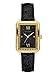 GUESS Factory Women's Black and Gold-Tone Rectangle Watch, NS