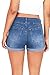 Wax Women's Juniors Stetchy Mid Rise Denim Shorts (L, Medium Denim)