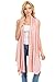 iconic luxe Women's Soft Premium Jersey Sleeveless Asymmetrical Open Front Cardigan