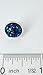 Summerfield Collection Silver-tone Metallic Faux Druzy Stone Stud Earrings 12mm (Blue)