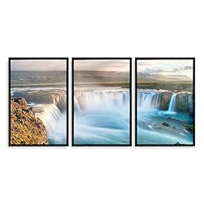 3 Piece Framed Canvas Wall Art for Living Room, Bedroom Scenery Theme Canvas Prints for Home Decoration Ready to Hang - 16"x24"x3 Panels