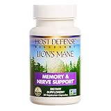 Host Defense, Lion's Mane Capsules, Promotes Mental Clarity, Focus and Memory, Daily Mushroom Supplement, Vegan, Organic, Gluten Free, 30 Capsules (15 Servings)