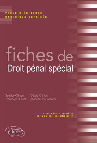 Fiches de droit pénal spécial