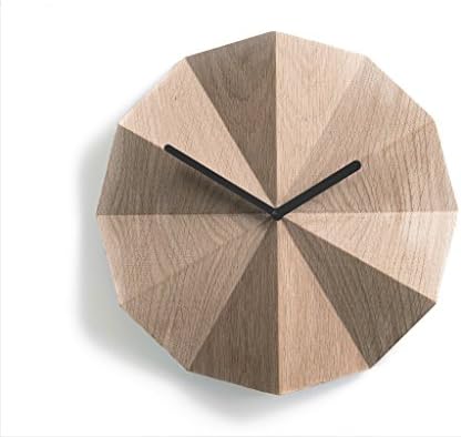 Modern Danish Design Wall Clock by LAWA Design - 11 Inch (Oak)