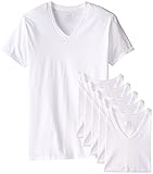 Fruit of the Loom Men's 6Pack White Stay-Tucked V-Neck Undershirts, 3XL