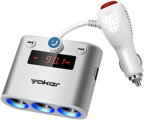 Bluetooth FM Transmitter, Jwd Radio Adapter Music Modulator Car Kit with USB/DC Socket Traveler's Charger Build-in Fuse