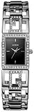 Guess Women's W11545L2 Silver Stainless-Steel Quartz Watch with Black Dial