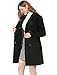 Allegra K Women's Winter Coat Elegant Notched Lapel Double Breasted Trench Coat X-Small Black