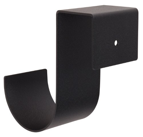 MIDE Products 107B-2 6-Inch Long Aluminum Pool Accessory Hooks, Fits 3/4-Inch to 1-1/8-Inch Wide Fences, Black