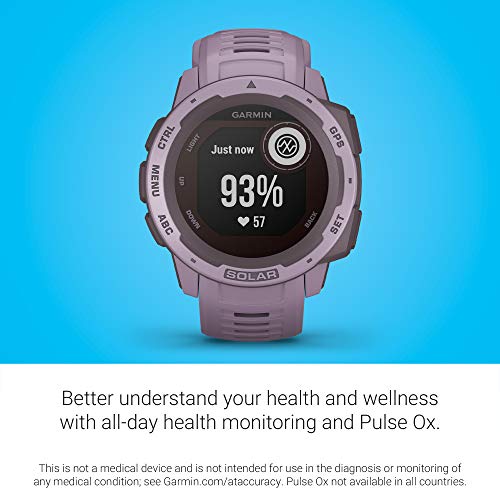 Garmin Instinct Solar, Rugged Outdoor Smartwatch with Solar Charging