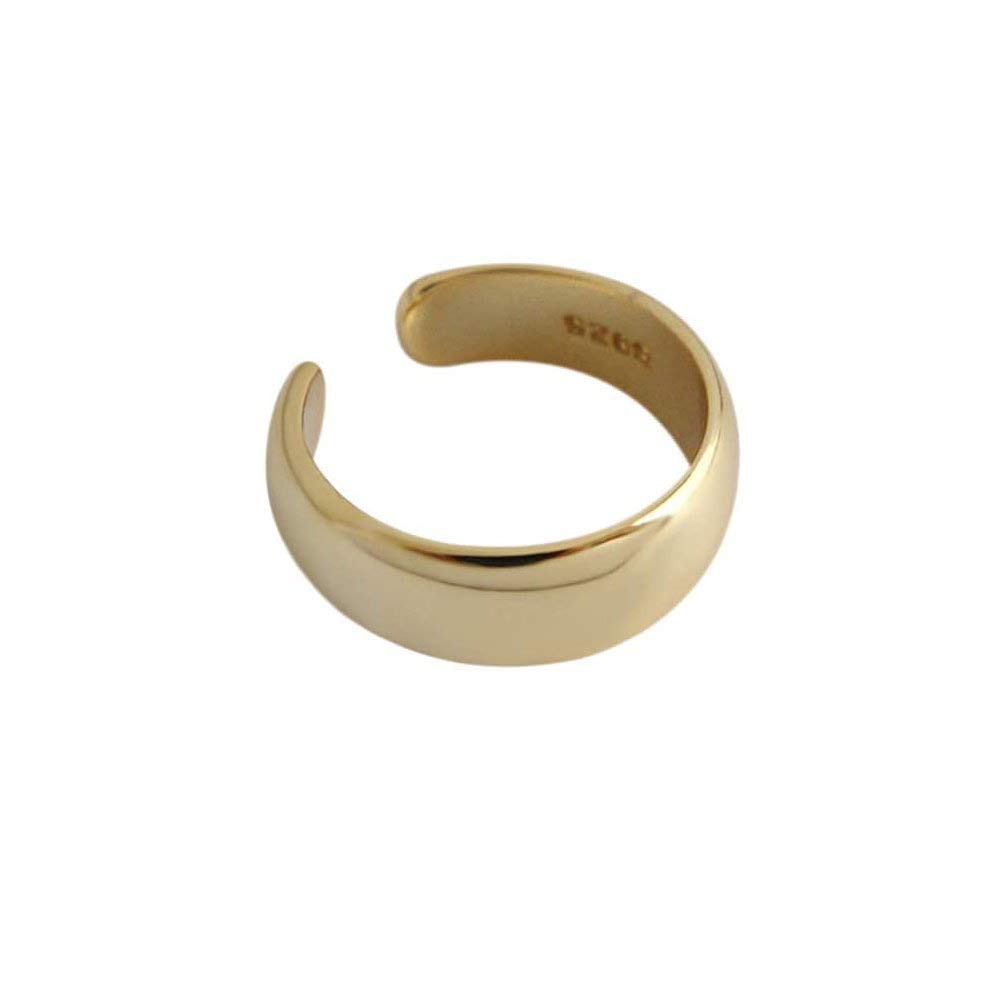 Minimalist Ear Cuff Clip On Earrings Sterling Silver Fashion Small Huggie Hoops Cartilage Wrap Earring Non Piercing for Women Girls Hypoallergenic (Gold)