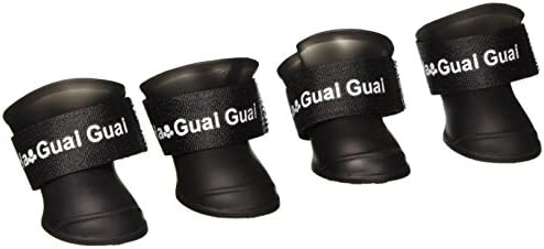 Maxhood Cute Little Pet Dog/Cat Rain Snow Boots Shoes Booties Candy Fashion Rubber Waterproof Avoiding Snow Rain Dog Shoes, PLEASE MEASURE THE SIZE OF YOUR DOG FEET BEFORE CHOOSING THE SIZE. (Black L)