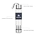 Luxtea 16oz Insulated Glass Water Bottle with Filter Removable Infuser - Portable Leak-proof Sport Travel Mug for Hot or Cold (Denim Blue)