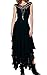 ACEVOG Women's Sexy Sleeveless Floral Lace Tiered Long Irregular Party Dress