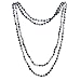 Qitian 6mm India Agate Beads Necklace Women Handmade Long Necklace Stone Beads Necklaces 47''