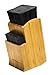 Universal Knife Block Stand Holder - Without Knives, 2 Tier Slotless Storage Kitchen Bamboo Countertop Organizer fit Large & Small Cutlery & Accessories - Easy Clean Dishwasher Safe Removable Bristles