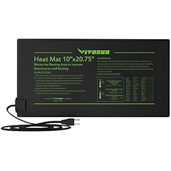 VIVOSUN Durable Waterproof Seedling Heat Mat Warm Hydroponic Heating Pad 10" x 20.75" MET Standard