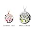 RoyAroma 2PCS Mini Diffuser Necklace, Cloud & Mini Tree of Life Aromatherapy Essential Oil Necklace,Two Patterns Pendant Locket Jewelry,23.6