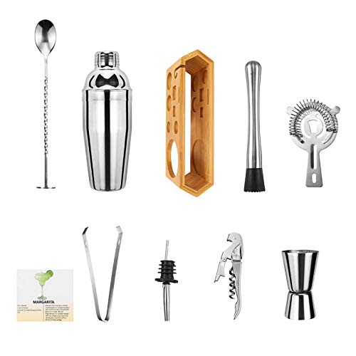 PN-Braes Cocktail-Shaker-Set, 10 Stück, Mixer, Barsieb, Barsieb, Barkeeper-Set für Bar-Werkzeuge – Bild 3