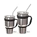 Stainless Steel Straws, X-Chef 10.5 inch Reusable Drinking Straws Set(6 straight and 6 bend) for 20 and 30 OZ Yeti Rtic Tumbler, with 2 Cleaning Brushes
