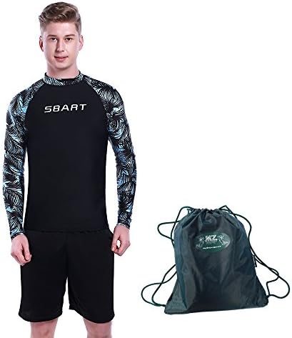 MZ Garment Rash Guard Men UV Sun Protection Basic Skins Long Sleeve Crew Sun Shirt Surfing Shirt