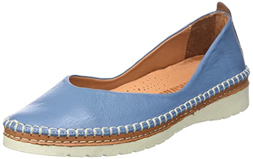 Manitu 840079-05, Mokassin für Damen, Blau, 39 EU, blau, 39 EU