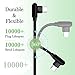 USB C Cable 90 Degree Right Angle 4 Pack 1ft 3ft 6ft 10ft USB C to USB A Fast Charging Cord Rapid TPU Type C Charger for Samsung S10 S9 S8 Note 9 8 iPad LG V30 G6 Pixel 3 XL GoPro