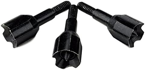 NightHawk 3 Marksmen Small Game Screw in Hammer Heads by Blunt Point Small Game Broadheads, 125 Grain Stump Shooting Arrow Head Blunt Tip Fowl Broad head