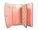 Coach F57319 Leather/PVC Signature Checkbook Wallet in Light Khaki/Blush