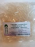 Capsule Connection 1000 Bulk Empty Vegetarian Capsules, "0" Size