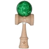 Jumbo Green Marble Super Kendama, Super Sticky, Japanese Wooden Toy, Free String, USA Seller