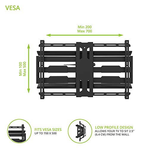 Kanto PX720 Articulating Full Motion TV Wall Mount for 42inch to 100