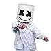 Music Mystery Singer Cosplay Costume Carnaval Decorations Festival and Halloween Party Latex Props White