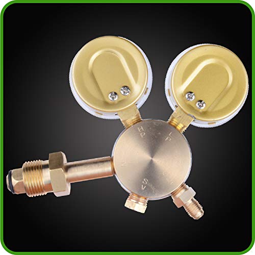 MANATEE Nitrogen Regulator 3000 PSI - CGA580 Inlet Connection and 1/4-Inch Male Flare Outlet Connection Adjustable Gas Regulator HVAC Durable Brass Accurate and Dependable - Thumbnail 3