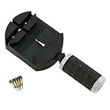 Zadaro Watch Band Link Remover Bracelet Strap Adjuster Repair Tool Kit for Watchmakers with 5 Extra Pins (Black)