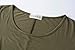LARACE Women Short Sleeves Flare Tunic Tops for Leggings Flowy Shirt (L, Army Green)