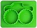 Discontinued Silicone Placemat Toddler Plates - Mini Monster Truck - from Freezer to Microwave to Table. Fits in a Ziplock Bag. (Green)