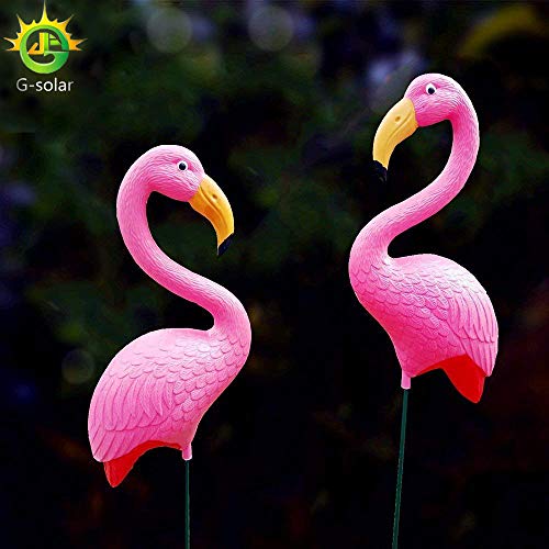G- Shop hot Pack of 2,Pink Flamingo,Lawn Garden Ornaments,Yard Art Decor,34inch,