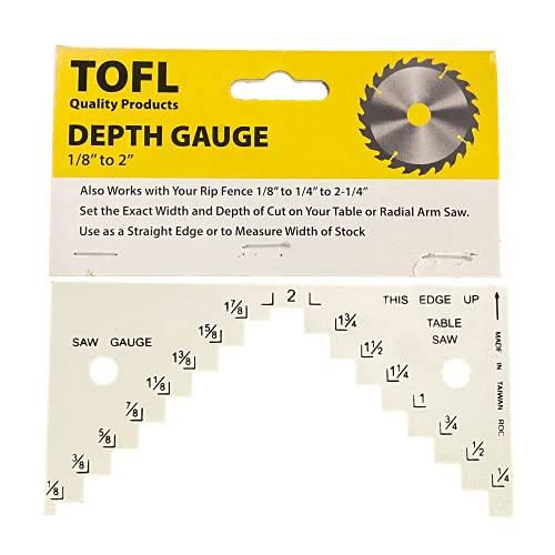 TOFL Table Saw, Circular Saw Depth Gauge Step Gauge for Setting