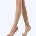 Calf Compression Sleeves - Leg Compression Socks Relieve Calf Pain for Men, Women and Runners, Calf Guard for Running, Cycling, Travel, Nurses Circulation & Recovery - 1 Pair(Large.Nude)