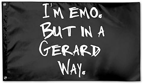 I'm Emo But In A Gerard Way 100% Polyester House Flag Decorative Garden Flag Yard Banner Garden Flags 3x5"