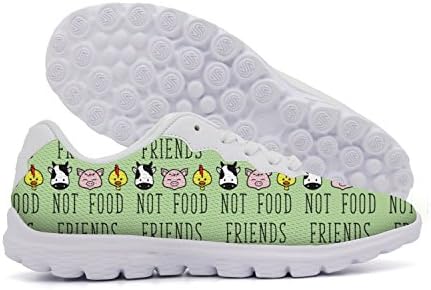 MADYI Animals Not Food Vegan Lightweight Breathable Sneakers Casual Shoes For Women