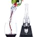 Wine Aerator Pourer with Stand and Wine Vacuum Stopper Set Material Boost- White and Red Wine Decanter Aeration for Wine Bottles Premium Aerating Pourer, Luxury Package Set (Black) primary