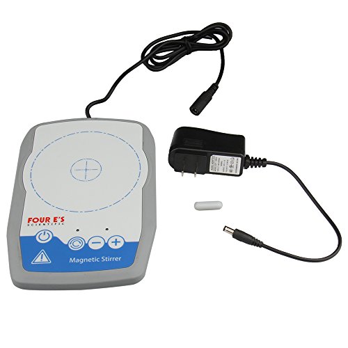 Four E's Scientific Ultra-flat Magnetic Mini-Stirrer with Stirrer Bar 15-1500rpm,US Plug