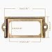 10pcs Antique Brass Label Holder Metal Name Card Frame for Furniture Cabinet Drawer Case Drawer Label Holder