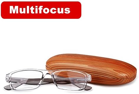 Gold Rice Spring Hinged Multifocus Reading Glasses for Men and Women, Foxconn Lens Techlonogy