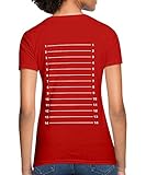 Spreadshirt Hair Length Check Growth Chart Women's T-Shirt, L (size 12-14), red