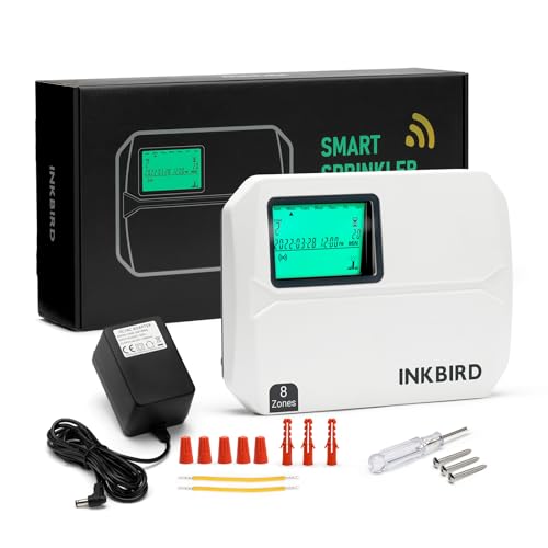 Inkbird WiFi Connected Watering Programmer, 8 Ways, APP Control, Memory Function, Automatic Watering Timer for Garden, Lawn, Yard
