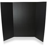Flipside Products 36&rdquo; x 48&rdquo; Project Boards for Presentations, Science Fair, School Projects, Event Displays and Trifold Picture Board, Proudly Made in USA - Black - 4 Pack